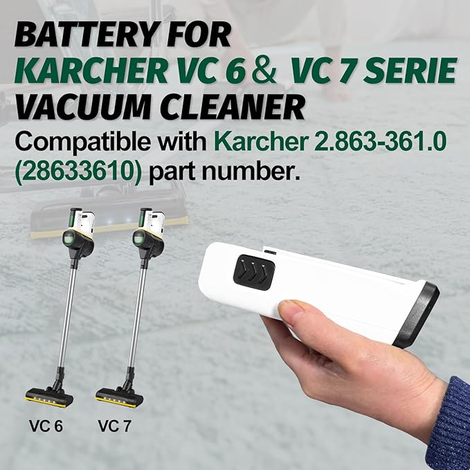 Kärcher 2.863-361.0 - Bateria de substituição para aspirador VC6 / VC7