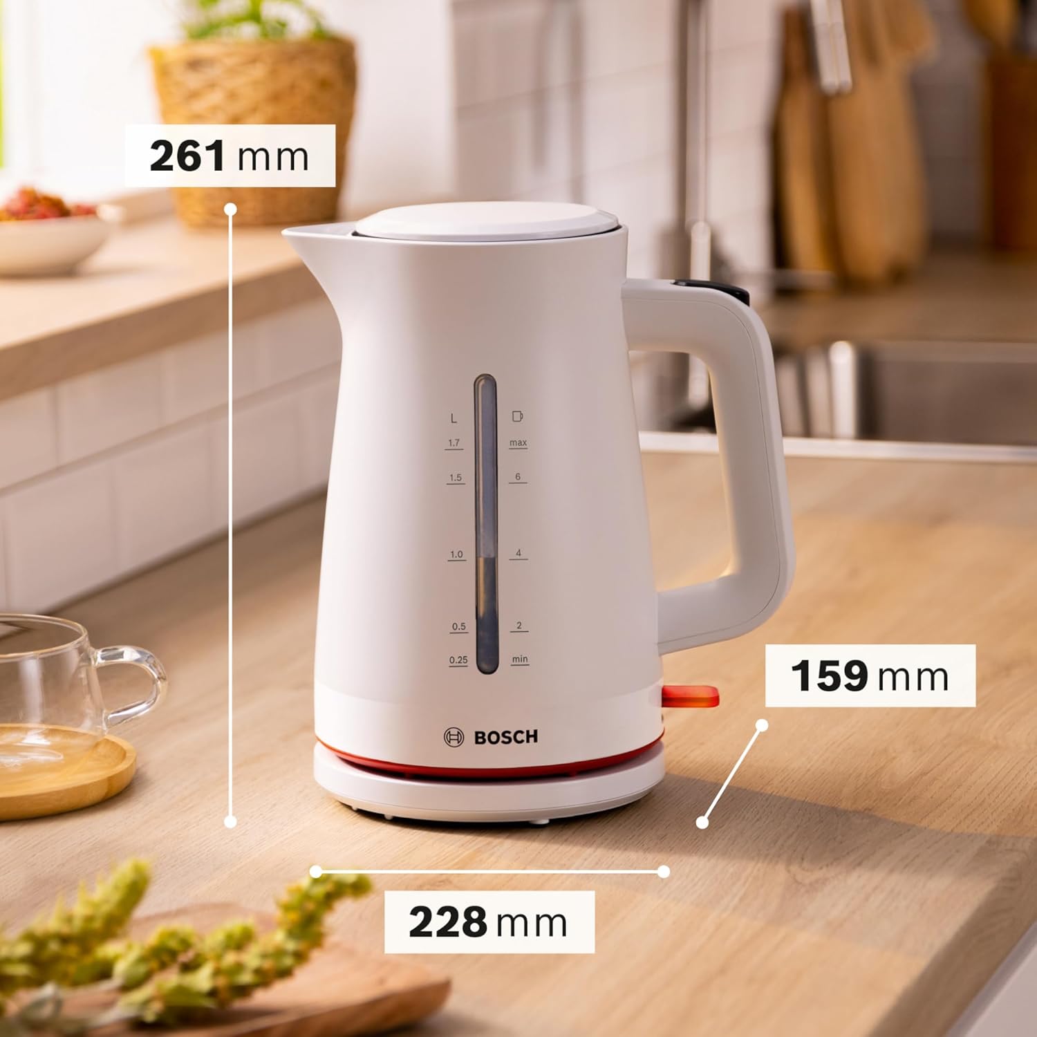 Bosch TWK3M121 - Jarro elétrico 1,7 L – 2400 W (branco)